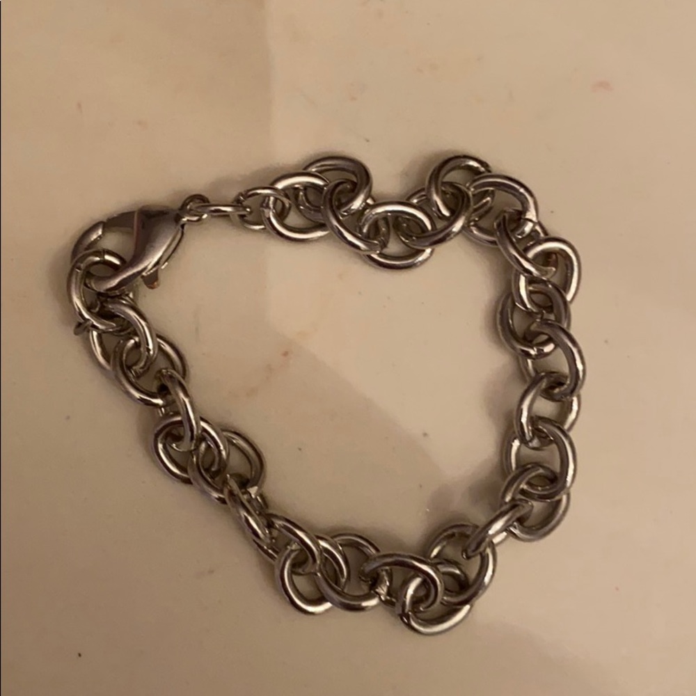 Silver chain bracelet